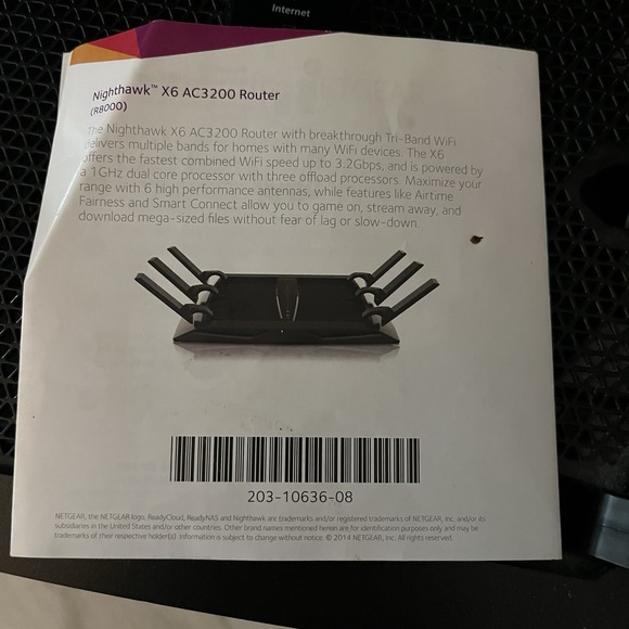NETGEAR Nighthawk X6 AC3200 Tri-Band Wi-Fi Router R8000 - Picture 5 of 13